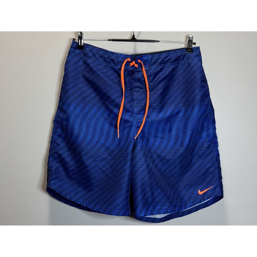 Men's Nike Swim Trunks Size XL  Blue Stretch Back Waist 36"